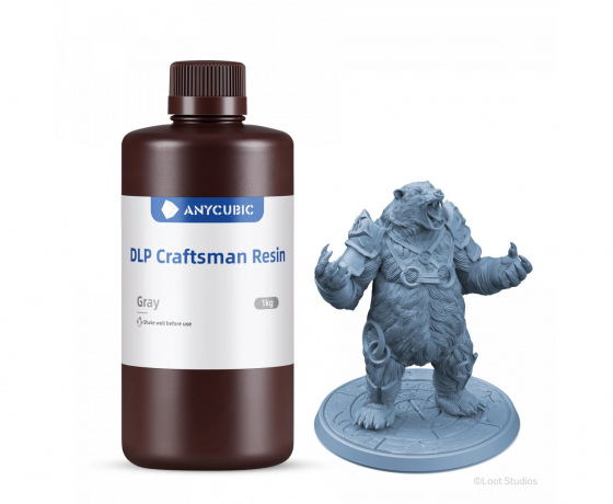 Фото 4 - Фотополімерна смола Anycubic Craftsman Grey (Сіра) 1КГ