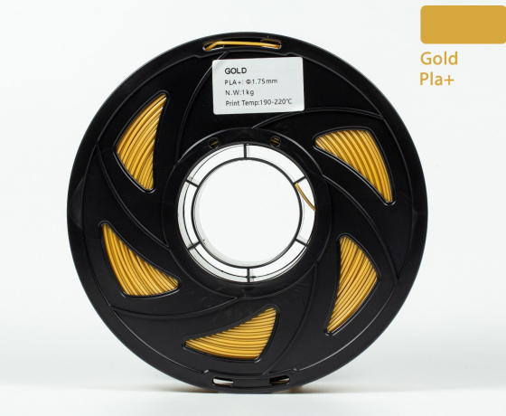 Фото 3 - Золотий PLA Plus (ПЛА плюс) пластик філамент для 3D принтера 1кг, 1.75мм, 330м Filament