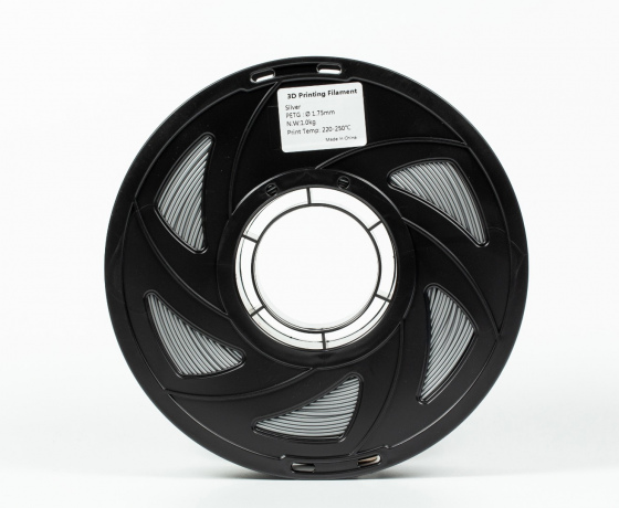 Фото 5 - PETG філамент (пластик) для 3D принтера Срібний 1кг, 1.75мм, 330м