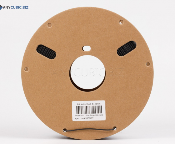 Фото 4 - PLA Матовий чорний Anycubic Ø1,75 мм Вага: 1 кг
