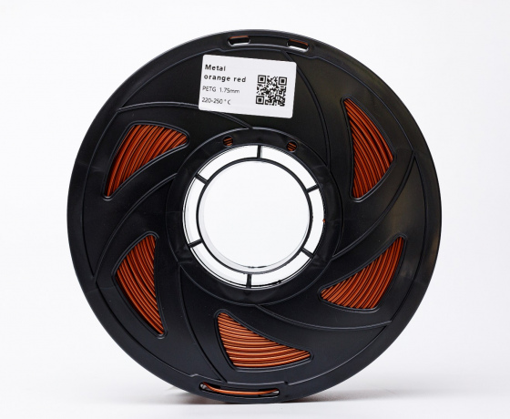 Фото 6 - Помаранчевий-Червоний Металік PETG пластик | PETG Filament Metal orange 1кг | 1.75мм | 330м