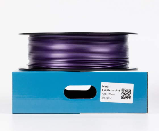 Фото 2 - Пурпурна Орхідея Металік PETG пластик для 3D принтера | PETG Filament Metal purple orchid 1кг | 1.75мм | 330м